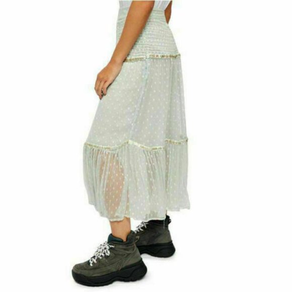 Free People Ella Midi Skirt Size 2 NWT - Picture 3 of 13